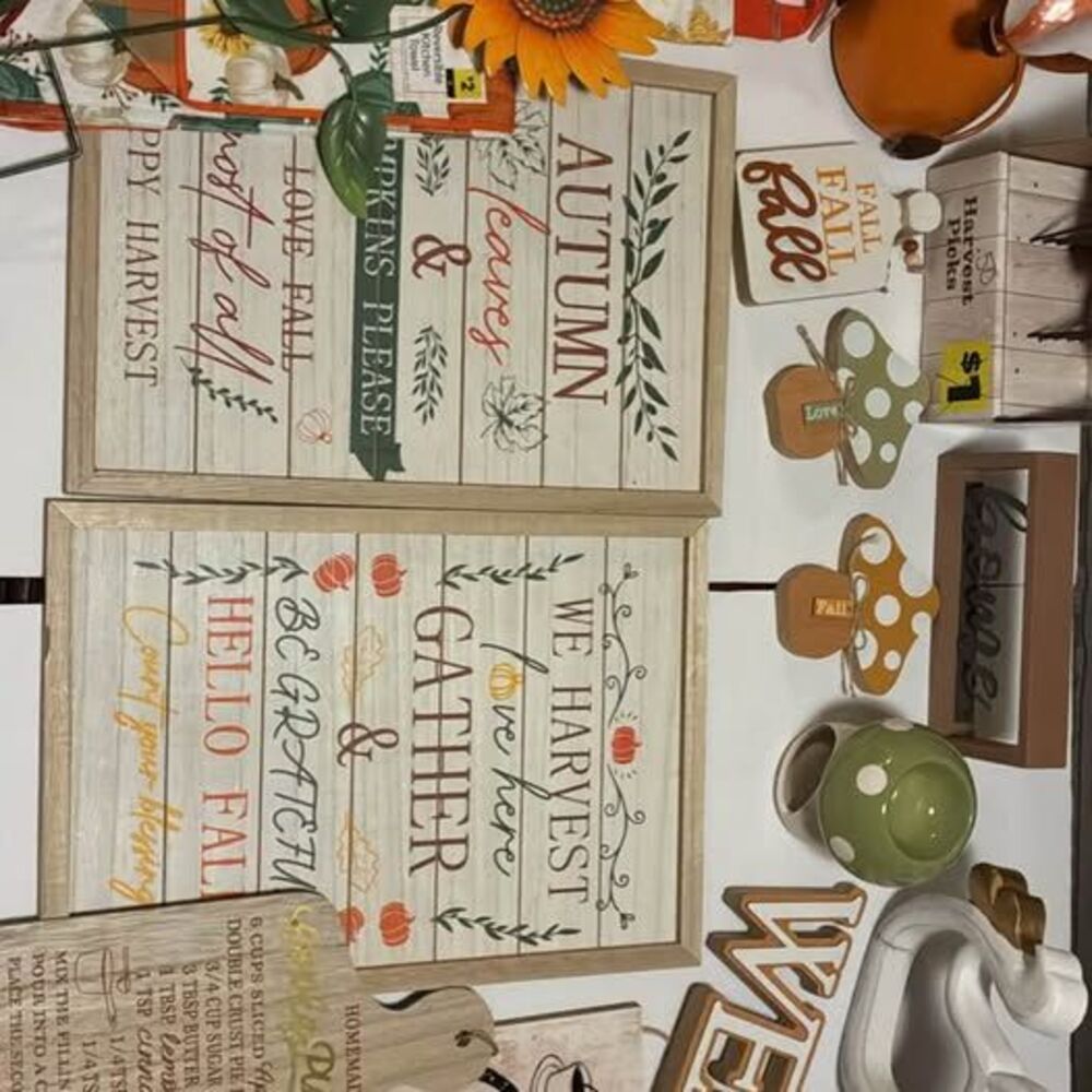 Fall Home Decor Bundle Pictures, Sun Flowers, etc